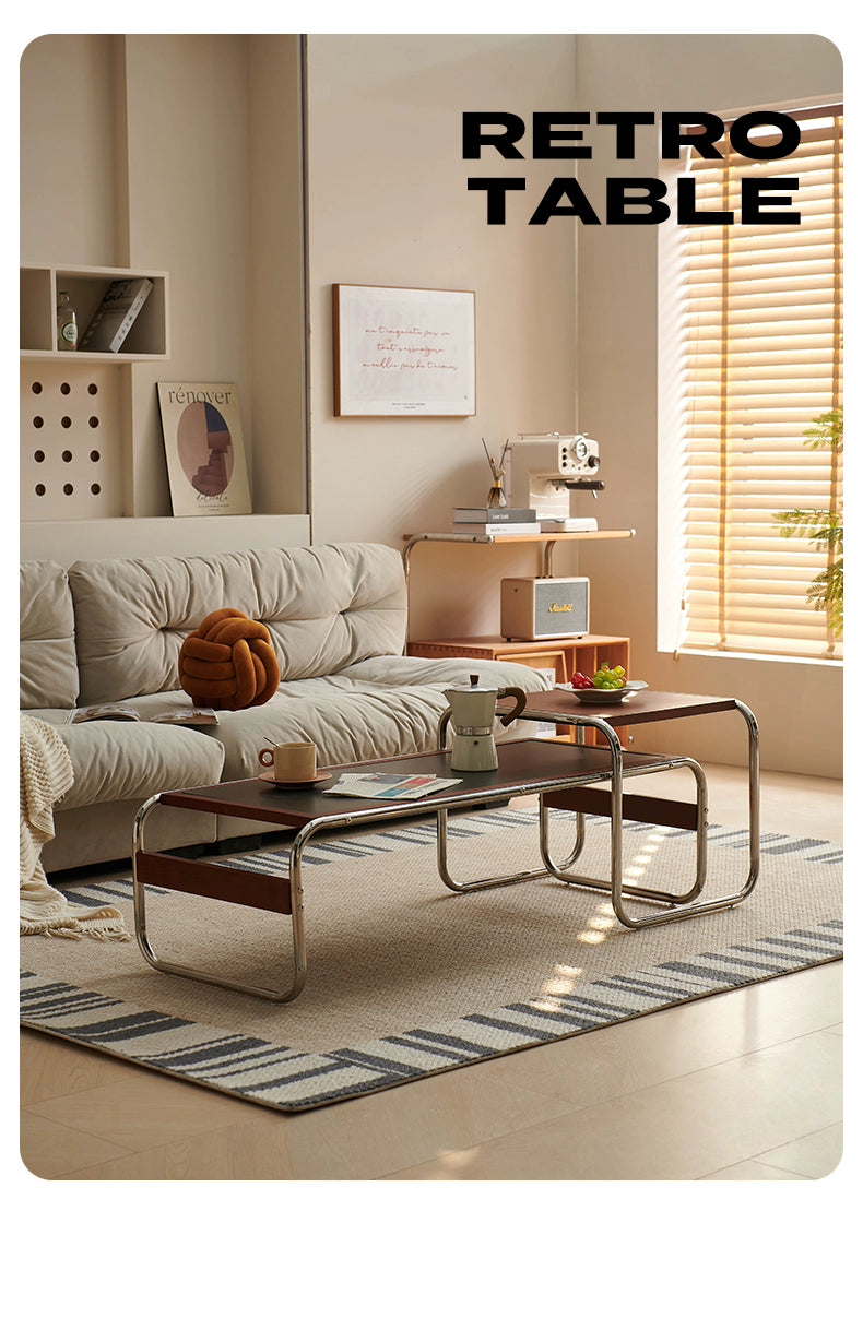 Mittelalterlicher Kombinations-Couchtisch, Wohnzimmer, Heim, Sofa, Beistelltisch, leichter Luxus, High-End, kleine Wohnung, Massivholz-Teetisch 