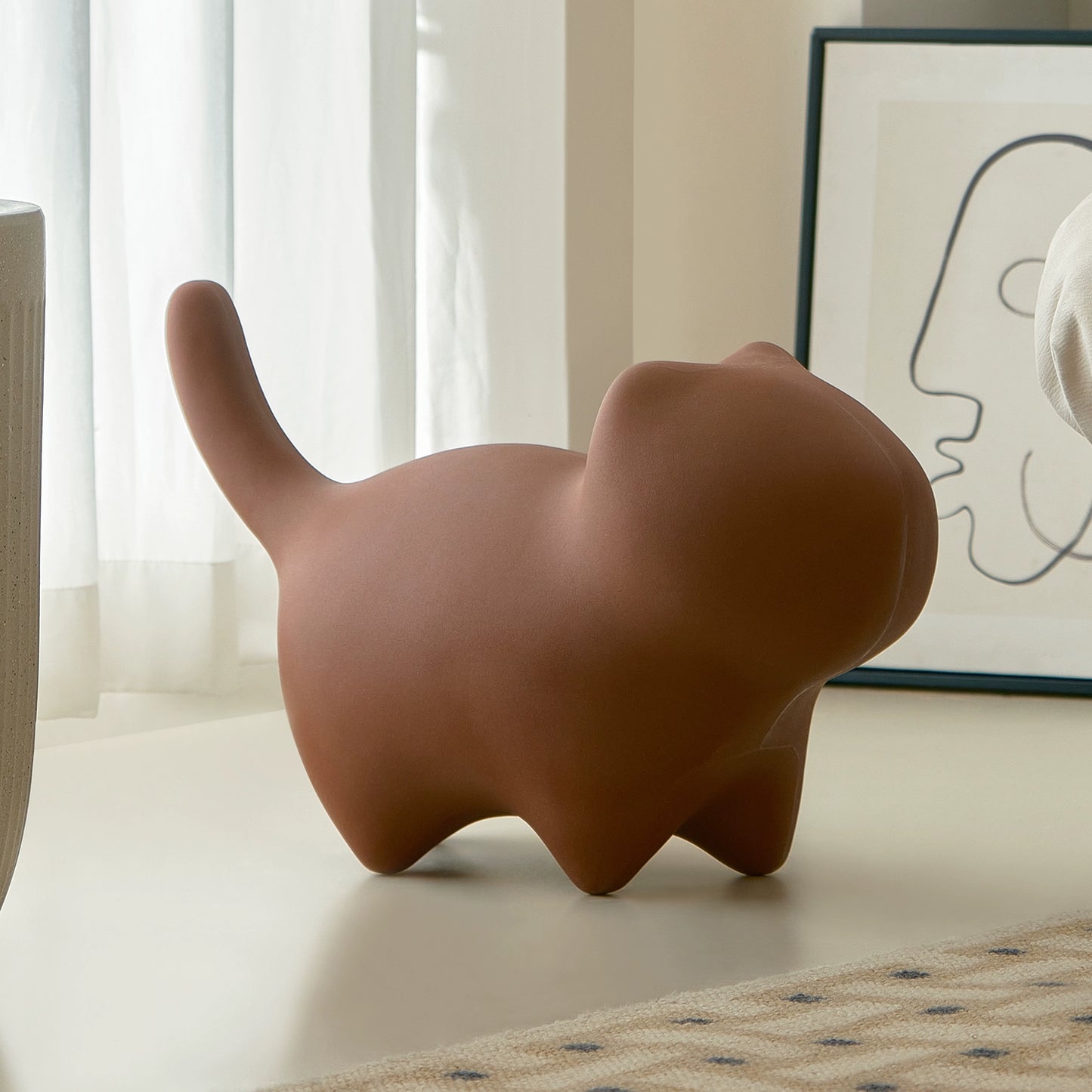 Kätzchen-Schuhhocker, kleiner Hocker für das Kinderzimmer, niedriger Hocker, kreativer, süßer Tierhocker, Wohnzimmer, Internet-Berühmtheit 