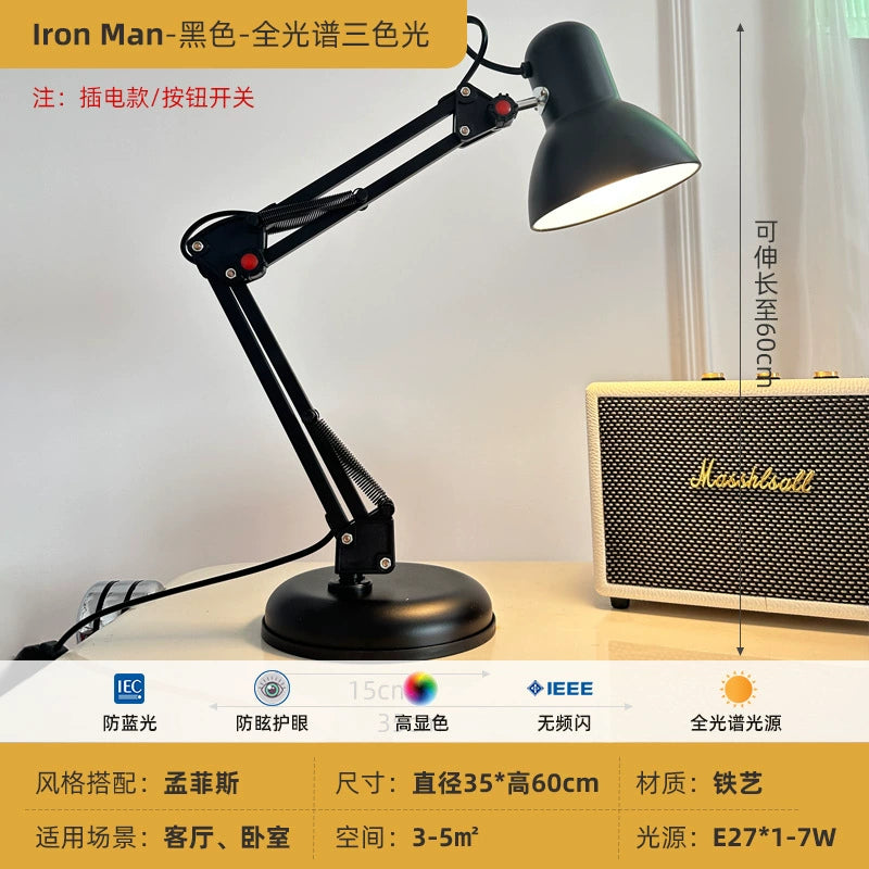 Mittelalterliche Memphis-Stehlampe, Kinderzimmer, Vollspektrum-Studienschreibtischlampe, Schlafzimmeratmosphäre, Nachttischlampe 