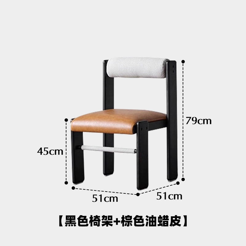 Softbag-Esszimmerstuhl, Home-Designer-Meisterstuhl, mittelalterlicher Schreibtischstuhl aus Massivholz, lässig, nordische Schlichtheit 