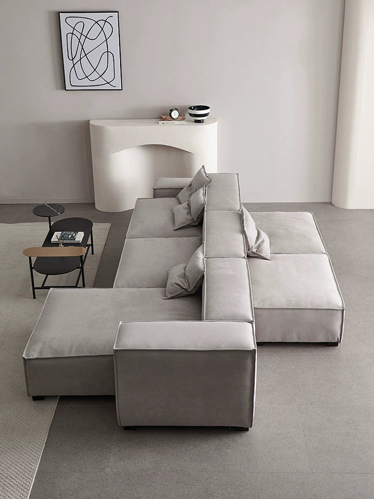 Modern Simple Fabric Tofu Block Sofa Module Italian Light Luxury Living Room Small Apartment Minimalist Straight Corner Combination