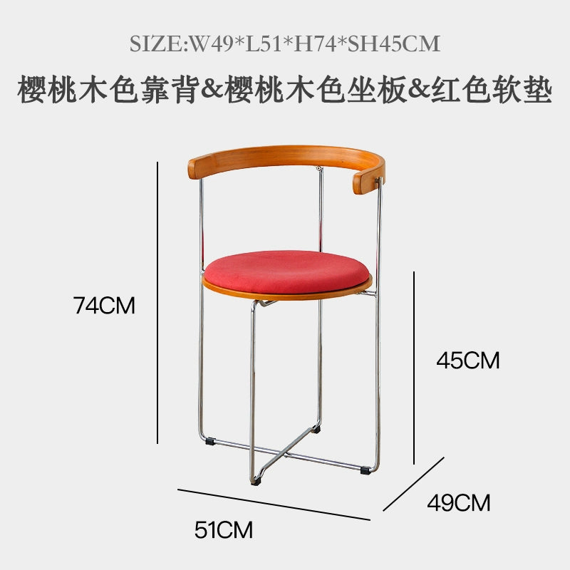 Retro Klappstuhl Esszimmerstuhl Kleine Wohnung Haushalt Massivholzstuhl Freizeit Rückenlehne Stuhl Einfaches Design 