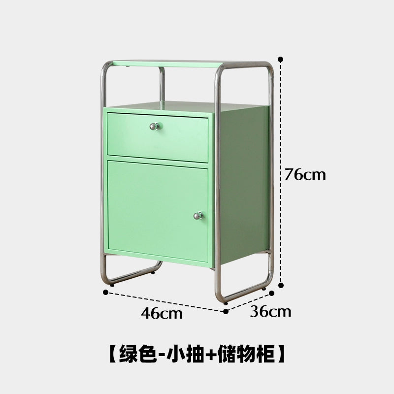 Kreativer mittelalterlicher Haushalts-Nachttisch, Aktenschrank aus Edelstahl, Wohnzimmer-Aufbewahrungsschrank, Sofa-Aufbewahrungs-Seitenschrank 