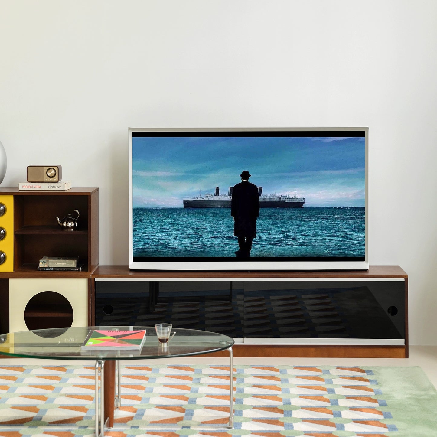 Mittelalterlicher Massivholz-TV-Schrank Wohnzimmer Home Creative Storage Locker Ocean Board Nachttisch 