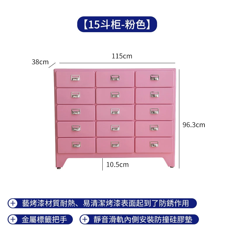 Metallschubladen, Kommodenschränke, Schlafzimmer an der Wand, Nachttische, mittelalterlicher Industriestil, Wohnzimmeraufbewahrung 