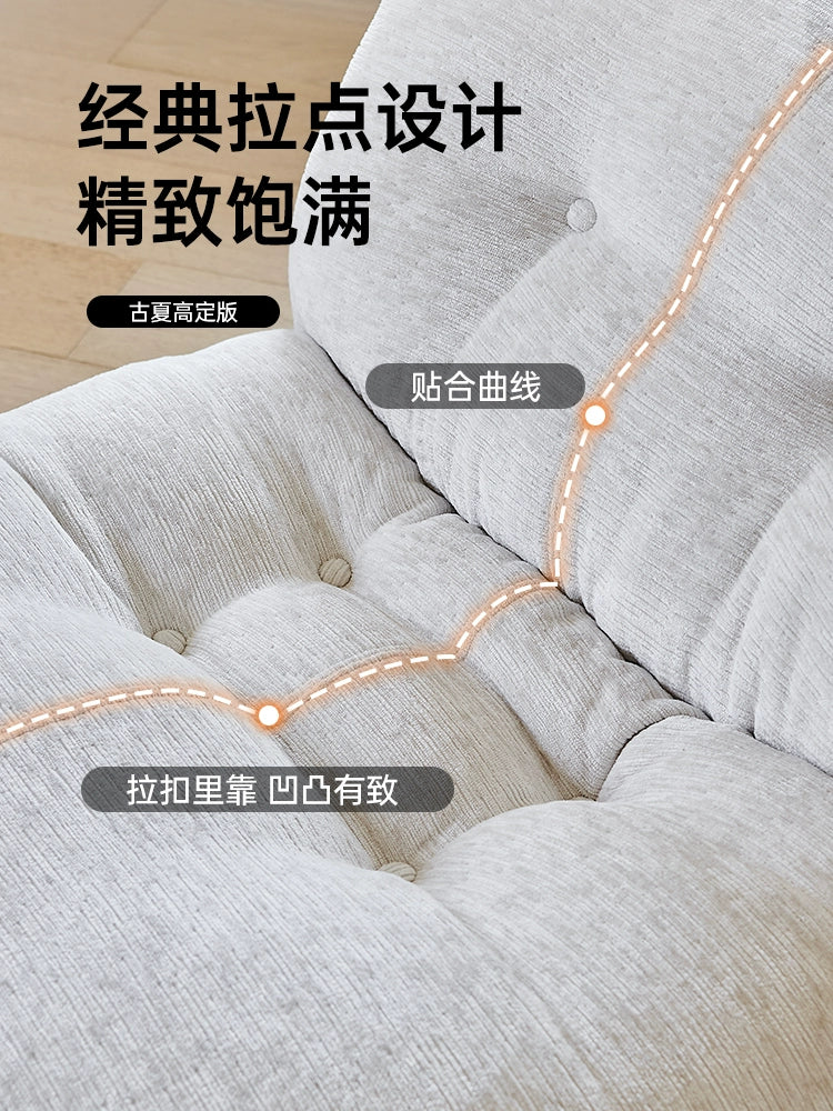 Medieval Designer Soriana Hippo Steel Tooth Sofa Small Apartment Retro Wabi Sandy Wind Lamb Wool Three-person Sofa