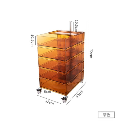 Mehrschichtiger Lagerschrank, drehbar, abnehmbar, Ins Popularins Wind, Nachttisch, Kosmetikschrank, einfach 