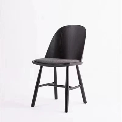 Esszimmerstuhl aus massivem Holz mit Rückenlehne, einfacher Haushaltsstuhl, leichter Luxus, High-End, mittelalterlicher Wabi-Sabi-Wind, Buch-Schreibtischstuhl, Kreativität 