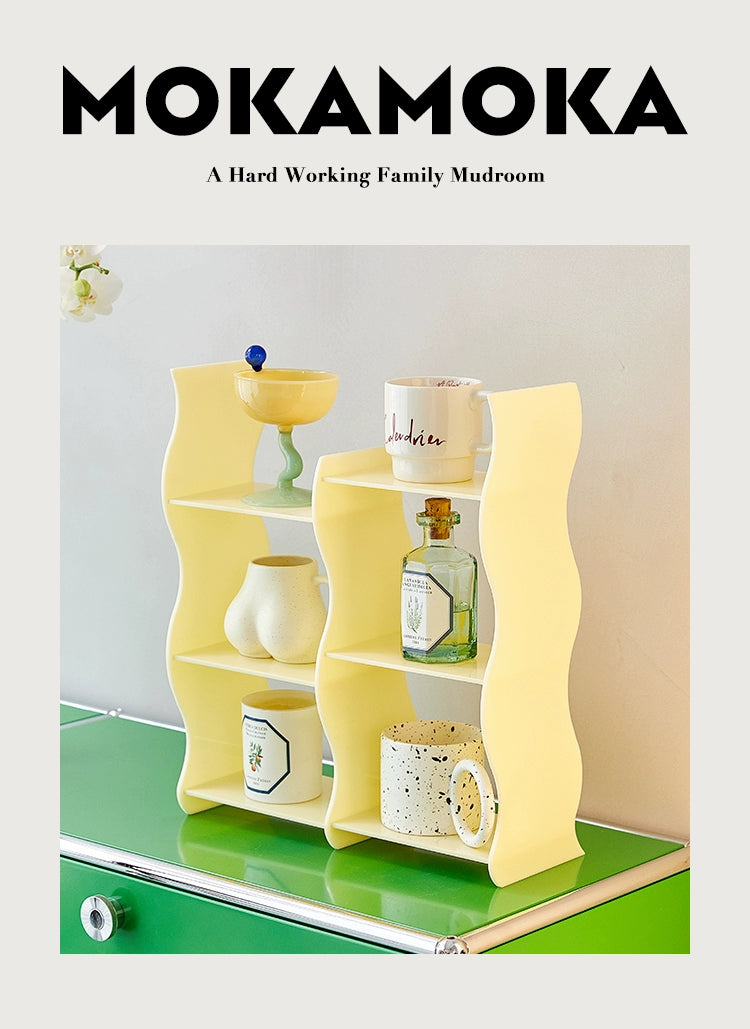 Desktop-Aufbewahrungsregal in transparentem Acrylregal minimalistisches leichtes Luxus-Kosmetik-Präsentationsregal 