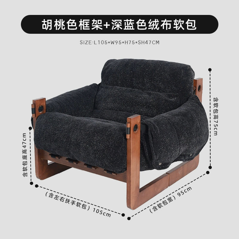 Einzelsofastuhl High-End-Freizeitliege Wohnzimmer Home Mittelalterlicher Designer Lazy Single Chair 