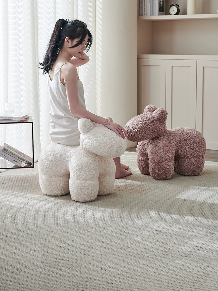 Home Pony Chair Pony Chair Medieval Cream Wind Children Animal Seat Cashmere Pony Stool