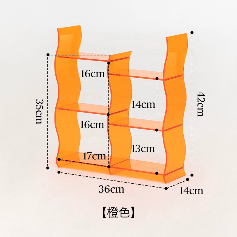 Desktop-Aufbewahrungsregal in transparentem Acrylregal minimalistisches leichtes Luxus-Kosmetik-Präsentationsregal 