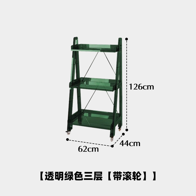 Mehrschichtiger Aufbewahrungsrand, Eckablage, herausnehmbarer Aufbewahrungskorb, nordischer Stil, Ins Popularins, transparenter Trolley 
