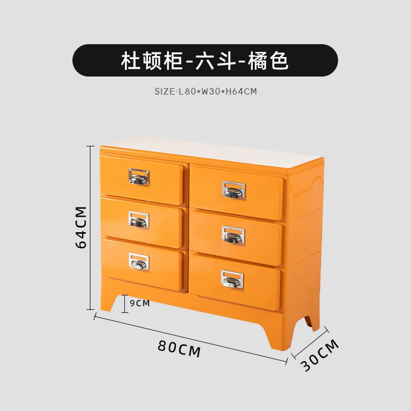 Kommode im japanischen Stil, Retro-Sofa-Seitenschrank, nordischer Stil, kreative Schlafzimmerschublade, Nachttisch 