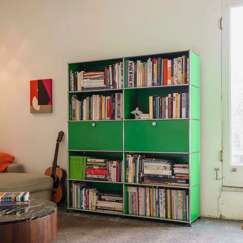 Medieval Light Luxury Dining Side Cabinet Usmah Metallmodulschrank Edelstahl-Eimerschrank Haushalt Wohnzimmer Bücherregal TV-Schrank 