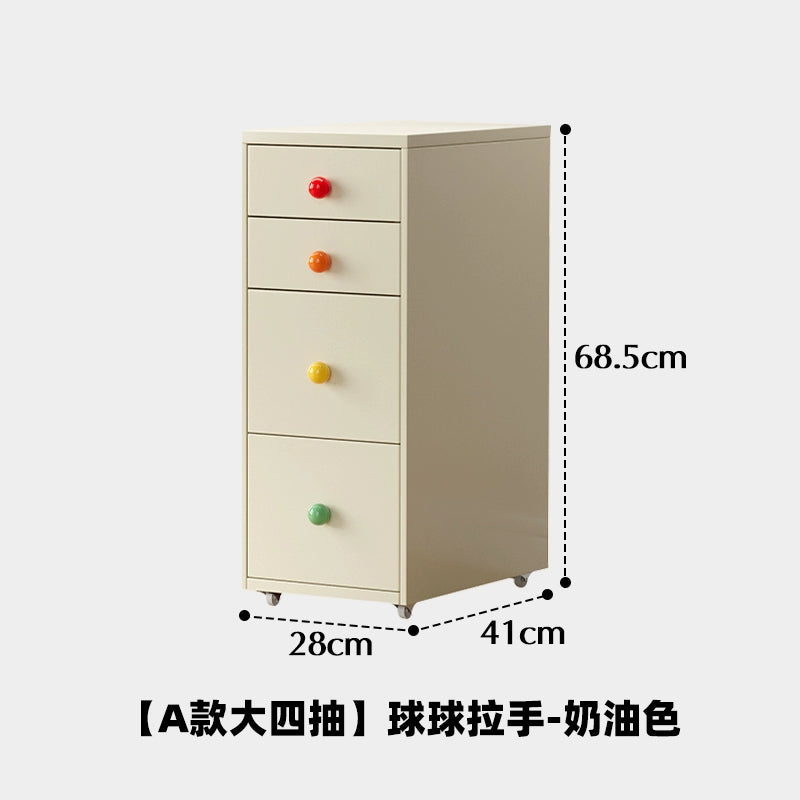Mobiler Lagerschrank Cremefarbener Wind einfacher Truhenschrank aus Schmiedeeisen Home Schlafzimmer Nachttisch Dopamin kreativ 