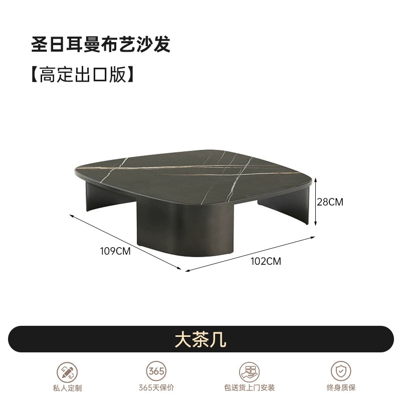 Italian Light Luxury Saint-Germain Fabric Sofa Modern Simple Designer Living Room Curved Corner Combination Sofa