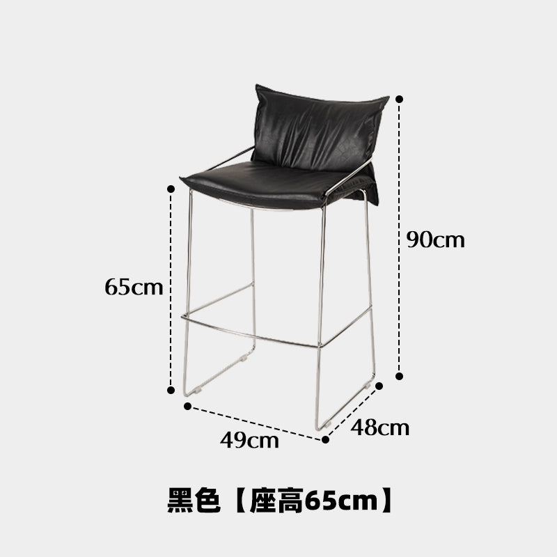 Soft Bag Barstuhl Licht Luxus High Sense Home Island Stuhl Kreativer Retro Schmiedeeisen Hochstuhl Designer 