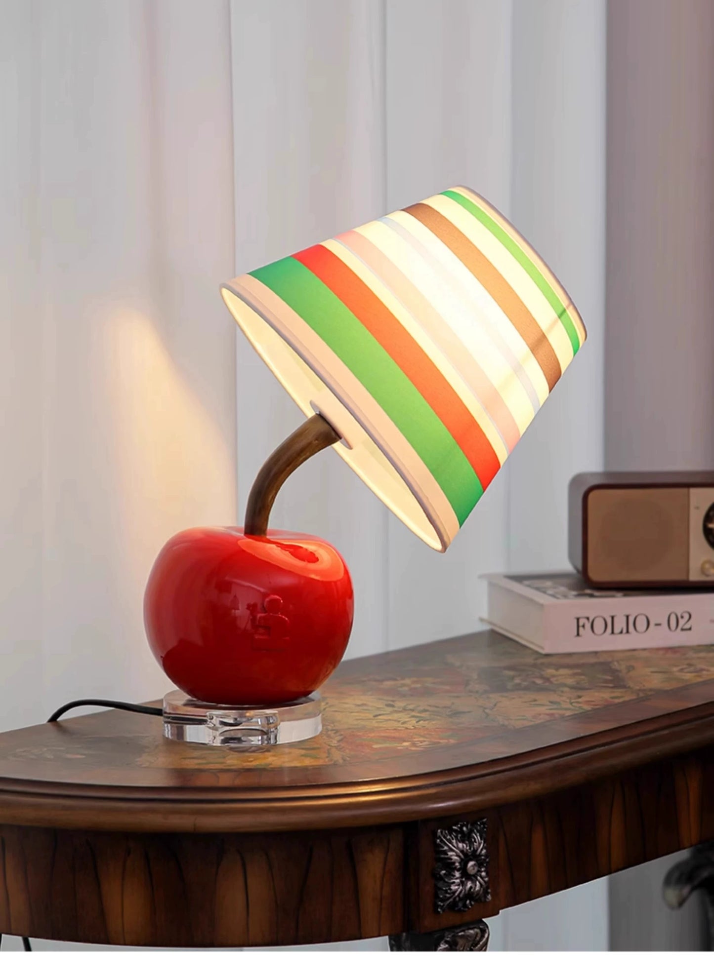 Das Design der Schreibtischlampe mit krummem Apfelkopf ist süß, Nachttischlampe, kreative Atmosphäre im Schlafzimmer, Nachtlampe nimmt die Arbeit wieder auf 