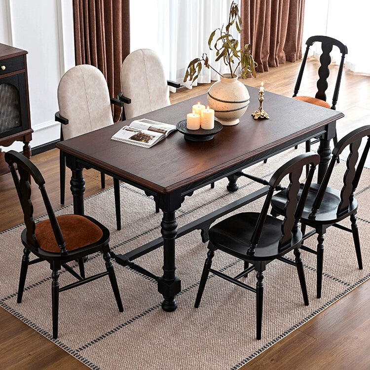Mittelalterlicher Esstisch aus Massivholz, französischer rechteckiger Retro-Tisch, neuer chinesischer Esstisch, leichter Luxus im Haushalt, High-End 