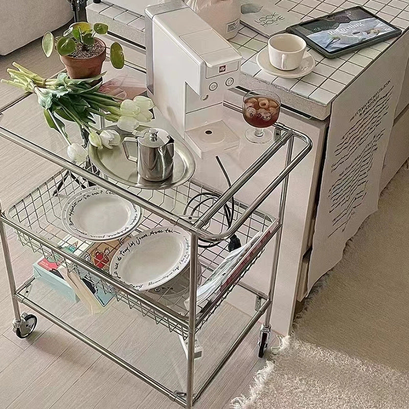 Glaswagengestell Edelstahl mittelalterlicher Rand wenige Ins Wind Küchenablagekorb abnehmbar 