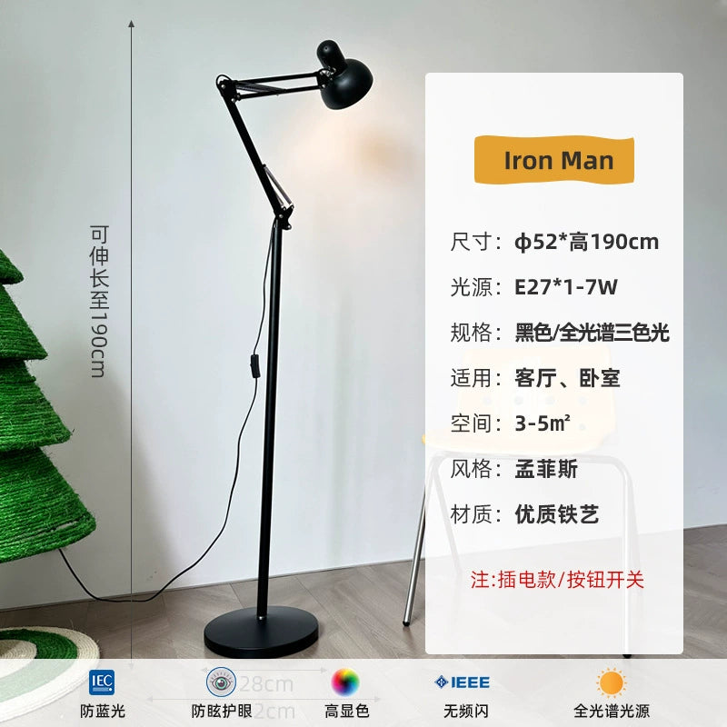 Mittelalterliche Memphis-Stehlampe, Kinderzimmer, Vollspektrum-Studienschreibtischlampe, Schlafzimmeratmosphäre, Nachttischlampe 