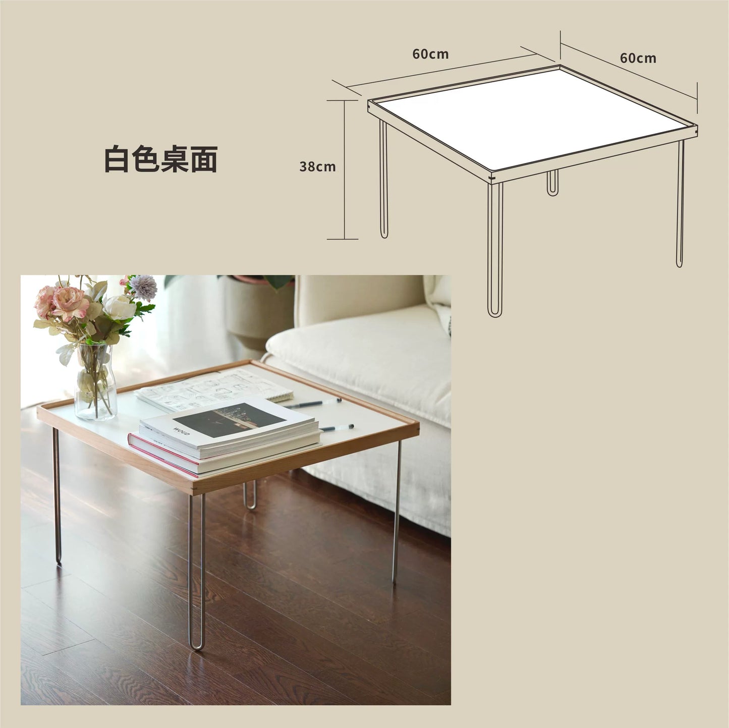 Massivholz Kaffee Tisch Bauhaus Medieval Dopamin Seite Paar Ins PopularCreative Ins Wind Bett Kleine Tisch 