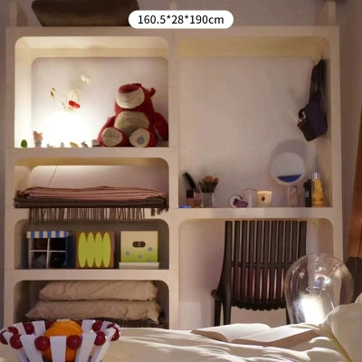 Kombinationsregal mittelalterlicher Modul-Lagerschrank in minimalistischem Bodenbücherregal mehrschichtiges Präsentationsregal 