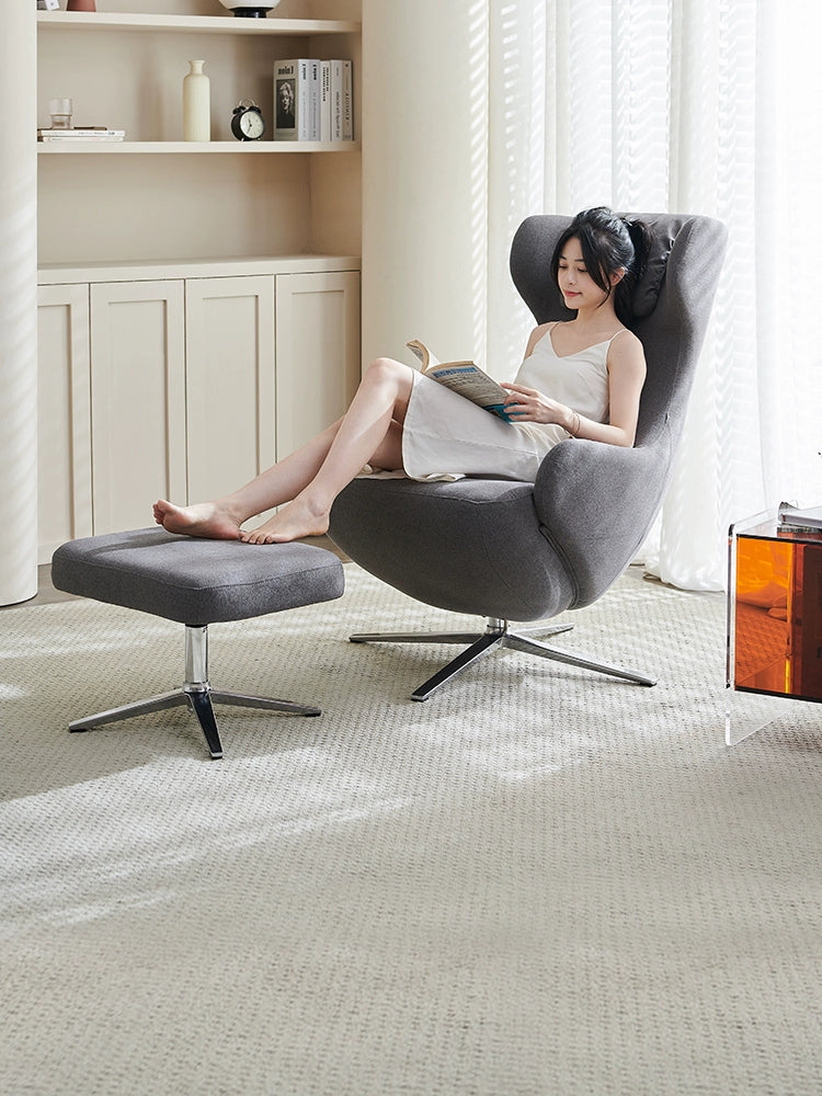 Italian Minimalist Single Sofa Chair Modern Minimalist Living Room Bedroom Designer Snail Chair Rotating Single Chair Tiger Chair