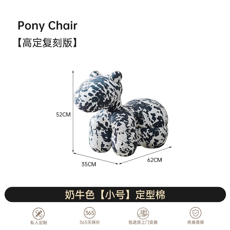 Pony Chair Animal Seat Pony Chair Child Seat Creative Pony Chair Ins Popular Chair Living Room Ornament