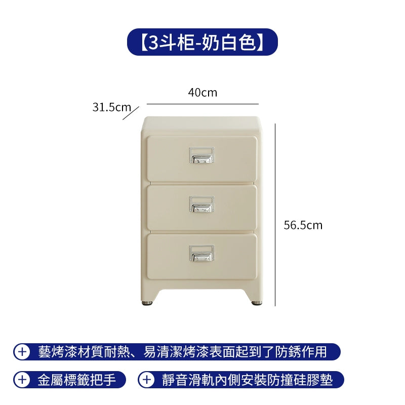 Metallschubladen, Kommodenschränke, Schlafzimmer an der Wand, Nachttische, mittelalterlicher Industriestil, Wohnzimmeraufbewahrung 