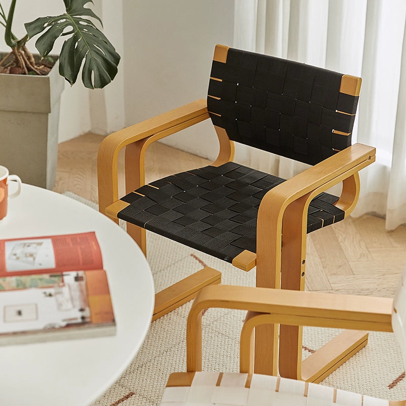 Mittelalterlicher Stuhl aus gewebtem Massivholz Ins Popularins Stil Designer Esszimmerstuhl einfacher High-Sense-Computerstuhl 
