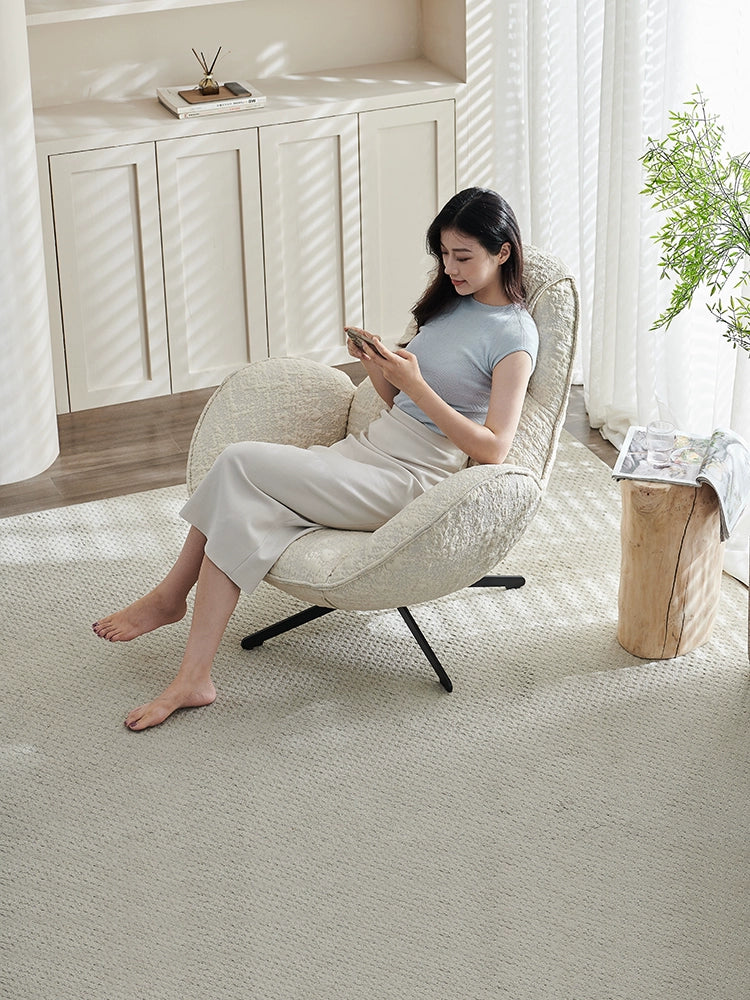 Eggshell Chair Nordic Wabi Wind Designer Snail Chair Single Sofa Rotating Lazy Chair Living Room Bedroom Leisure Chair