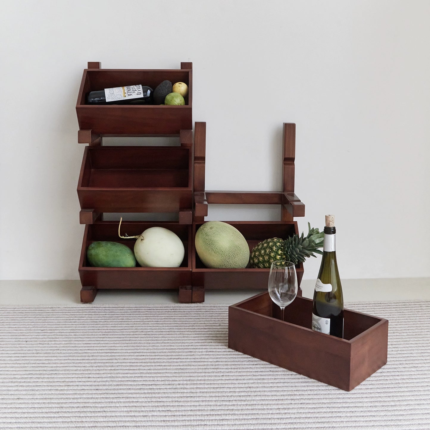 Lebensmittel-Kippeimerschrank Massivholz Schlafzimmer Wandschrank Obst- und Gemüseaufbewahrungsschrank Mehrschichtiger Retro-Schließfach 