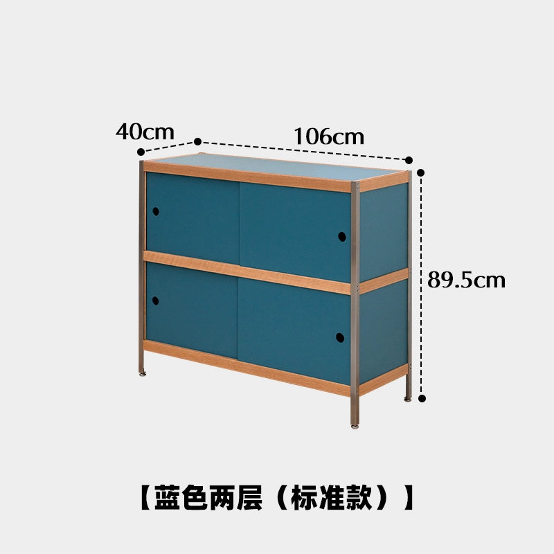 Massivholz Esszimmer Side Schrank an der Wand Locker Licht Luxus High-End Wohnzimmer Kombination Lagerregal Retro 