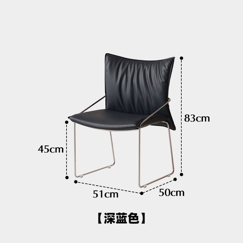 Medieval Light Luxury Dining Chair Einfacher Büro-Freizeit-Computer-Rückenstuhl Weiche Tasche Kleine Wohnung Einzelstuhl 