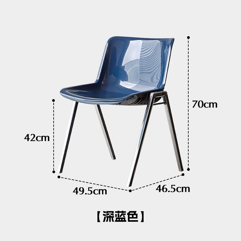 Mittelalterlicher Esszimmerstuhl aus Kunststoff, nordischer moderner, einfacher Schreibtischstuhl, Hocker mit Rückenlehne im Home-Ins-Design 