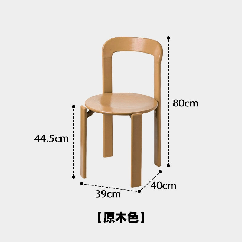 Mittelalterlicher Esszimmerstuhl aus Massivholz, Farbstuhl, minimalistischer Esstischstuhl für Zuhause, Café-Rückenlehne, Stapel 