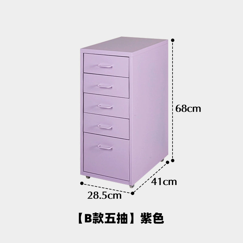 Mobiler Lagerschrank Cremefarbener Wind einfacher Truhenschrank aus Schmiedeeisen Home Schlafzimmer Nachttisch Dopamin kreativ 