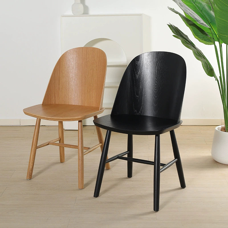 Esszimmerstuhl aus massivem Holz mit Rückenlehne, einfacher Haushaltsstuhl, leichter Luxus, High-End, mittelalterlicher Wabi-Sabi-Wind, Buch-Schreibtischstuhl, Kreativität 