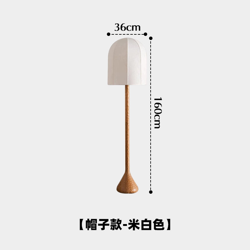 Mittelalterliche Massivholz-Stehlampe Wabi Sandy Wind Designerleuchte Luxus Wohnzimmer Dekorative Lampe Schlafzimmer Hohe Atmosphäre 