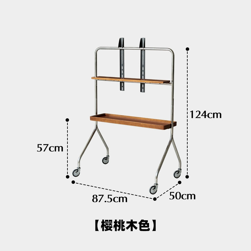 Abnehmbares TV-Regal Nordic Retro TV-Halterung Konferenzraum Boden-Decken-Halterung 