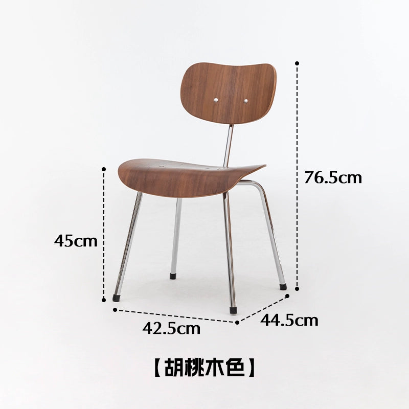 Esszimmerstuhl aus Massivholz für den Haushalt, mittelalterlicher Designerstuhl, nordischer minimalistischer Caféstuhl im Ins-Stil 