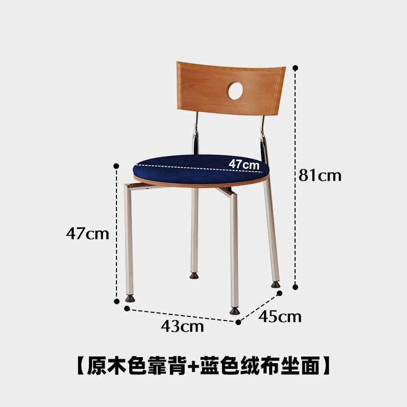 Mittelalterlicher Esszimmerstuhl, dänischer Designerstuhl, Rückenlehne aus massivem Holz, Buchschreibtischstuhl, Haushaltsstuhl für kleine Wohnungen, Freizeitstuhl 