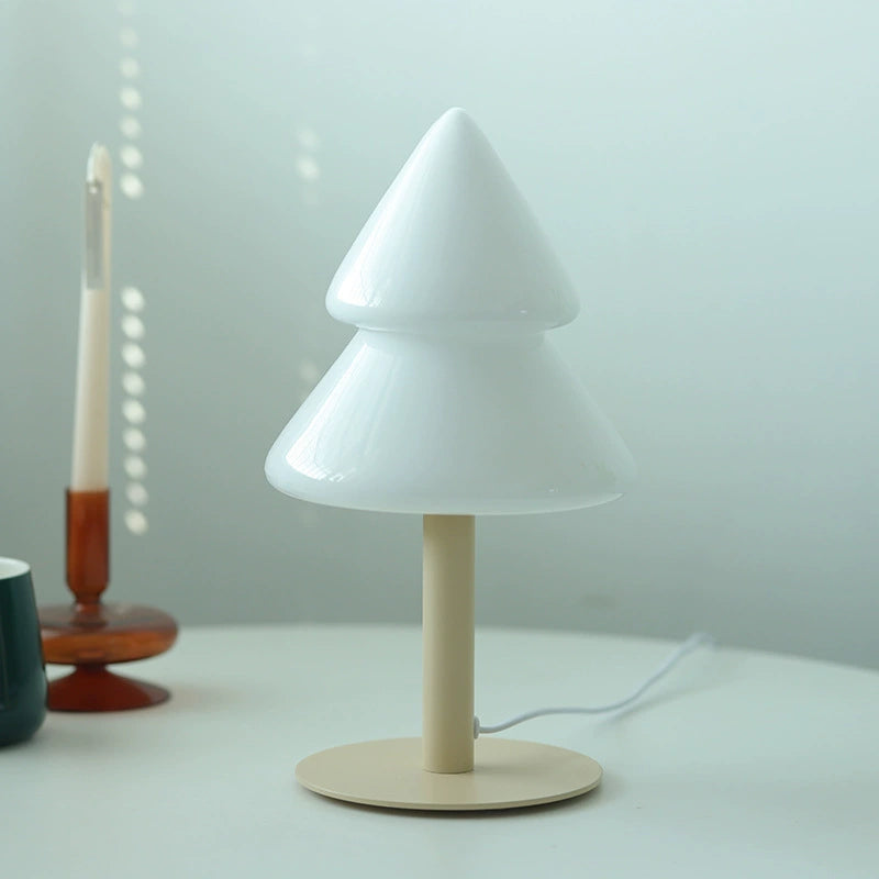 Weihnachtsbaum Tischlampe Dekorative Glas Nachttischlampe Schlafzimmer Mittelalterliches Umgebungslicht Ins PopularIns Wind Nordic 