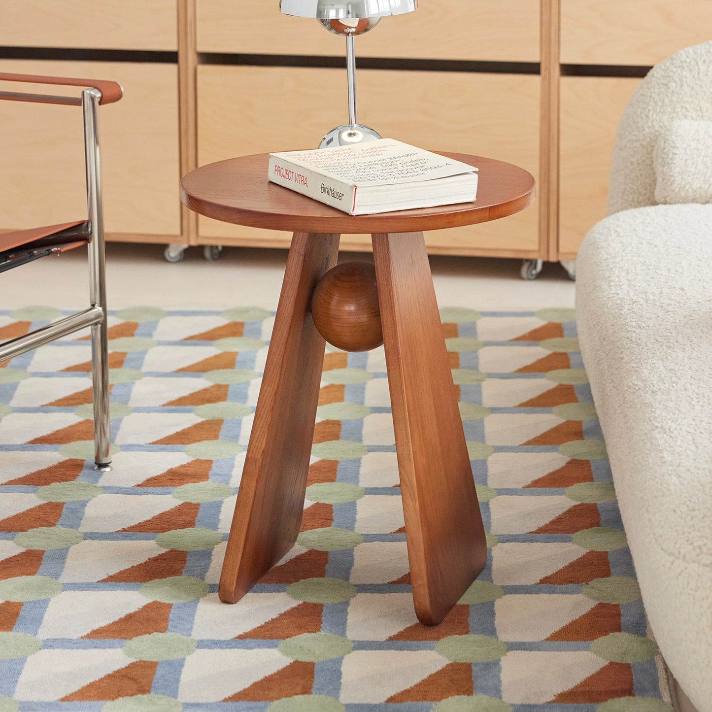 Mittelalterliche Massivholzkante paar Designer Licht Luxus High-End kleiner Couchtisch kreative Nachttisch Balkon kleiner Tisch 