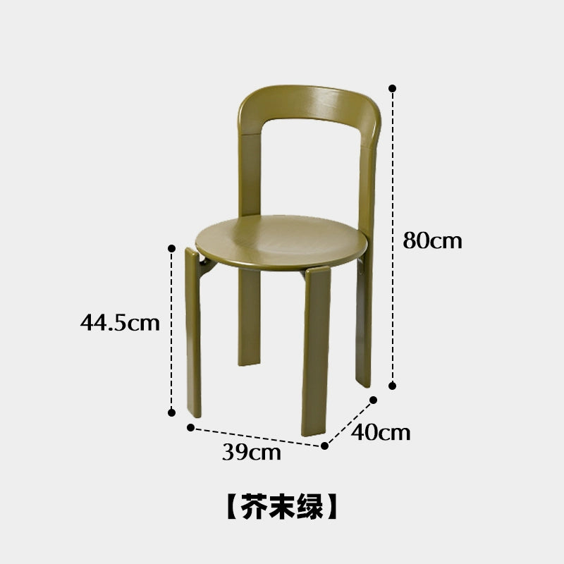 Mittelalterlicher Esszimmerstuhl aus Massivholz, Farbstuhl, minimalistischer Esstischstuhl für Zuhause, Café-Rückenlehne, Stapel 