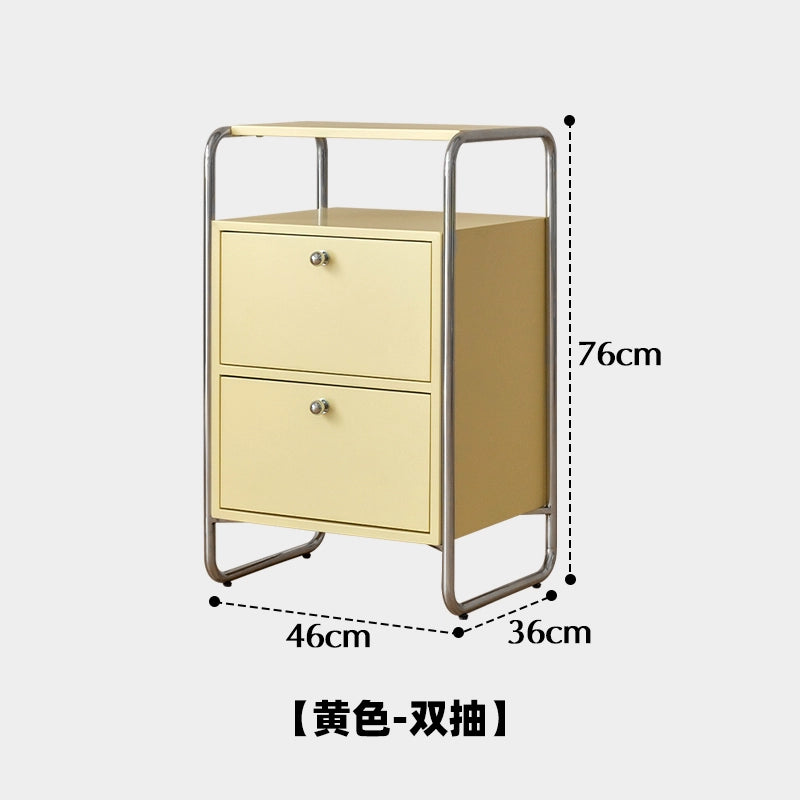 Kreativer mittelalterlicher Haushalts-Nachttisch, Aktenschrank aus Edelstahl, Wohnzimmer-Aufbewahrungsschrank, Sofa-Aufbewahrungs-Seitenschrank 