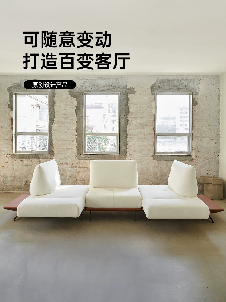 Italian Minimalist Dynamic Island Sofa New Original Living Room Multifunctional Adjustable Fabric Module Combination Sofa
