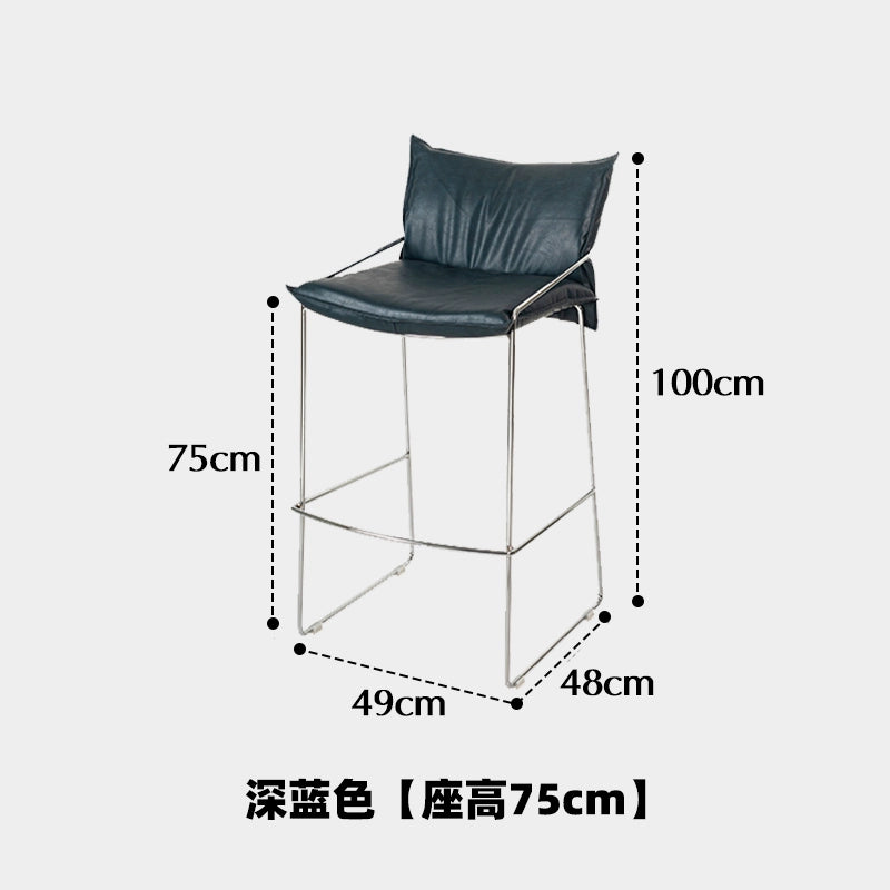 Soft Bag Barstuhl Licht Luxus High Sense Home Island Stuhl Kreativer Retro Schmiedeeisen Hochstuhl Designer 